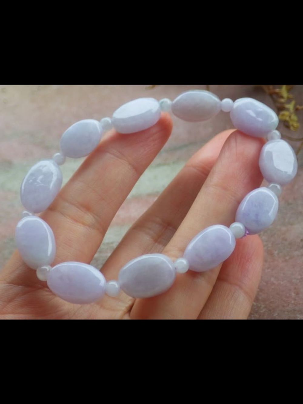 Elegant Lavender purple jadeite jade bracelet oval certificate 6inches 6.5inche